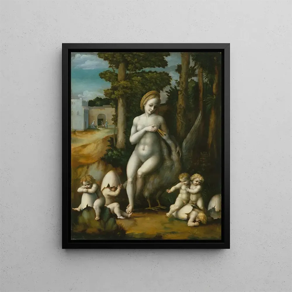 Gemälde Léda und der Schwan - Bacchiacca | Kunstdruck