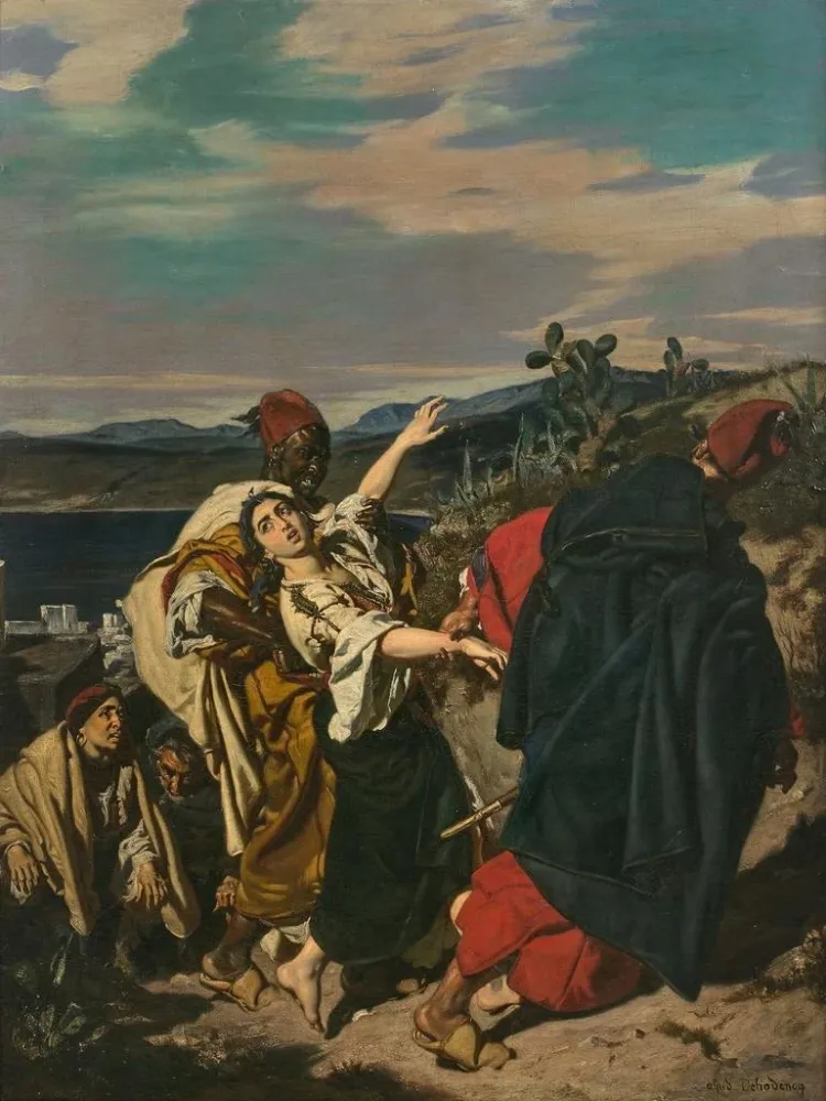 Gemälde L'Enlèvement einer jüdischen Frau - Alfred Dehodencq | Kunstdruck