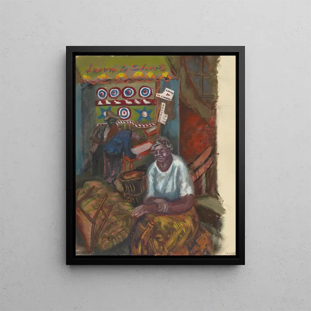 Gemälde Lernen zu schießen - Agnes Hart | Kunstdruck