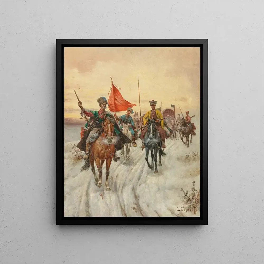Gemälde L'Escorte - Adolf Baumgartner-Stoiloff | Kunstdruck