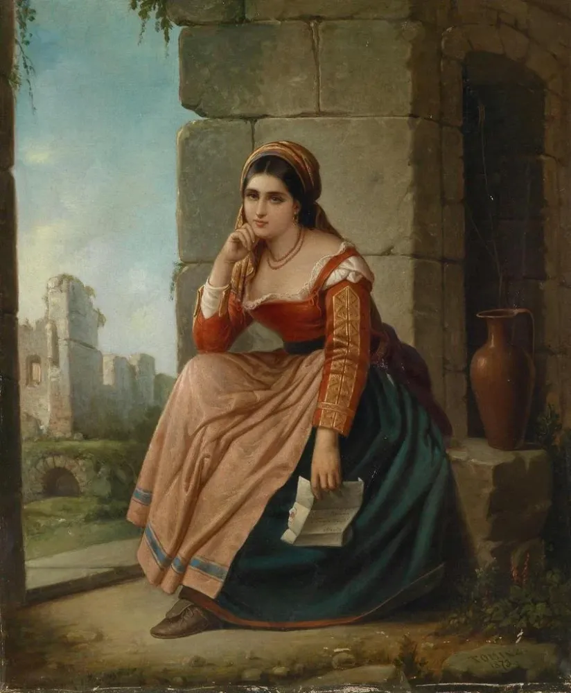 Gemälde La lettre - Augusto Tominz | Kunstdruck