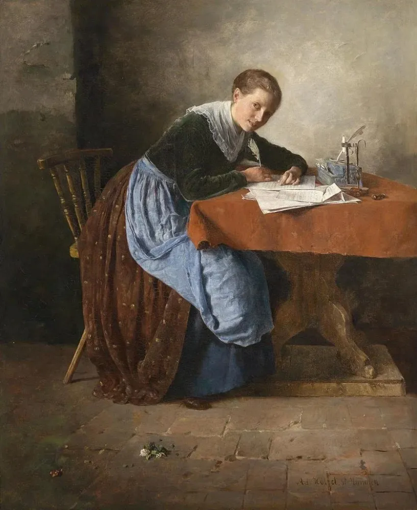 Gemälde La lettre d'amour - Adolf Hölzel | Kunstdruck