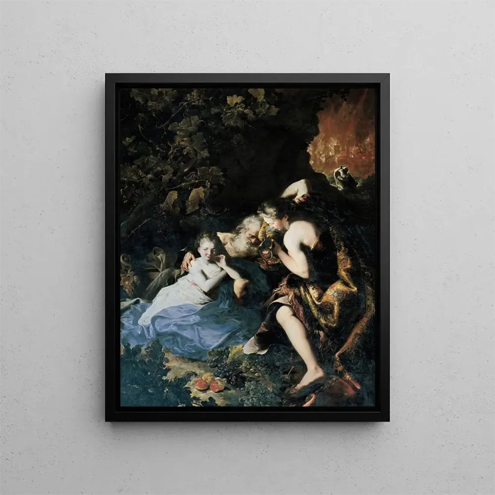 Gemälde Los betrunken von seinen Töchtern - Bartolomeo Guidobono | Kunstdruck