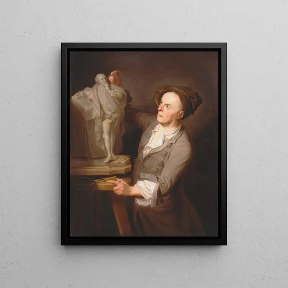 Gemälde Louis-François Roubiliac modelliert sein Denkmal für Shakespeare - Adrien Carpentiers | Kunstdruck