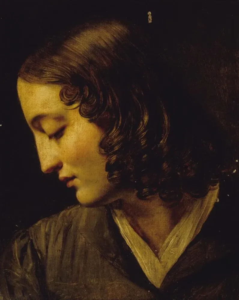 Gemälde Madame Colin de profil - Alexandre Marie Colin | Kunstdruck