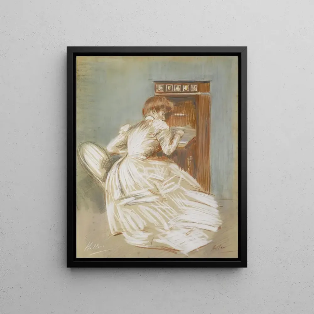 Gemälde Madame Helleu, son secrétaire - Paul César Helleu | Kunstdruck