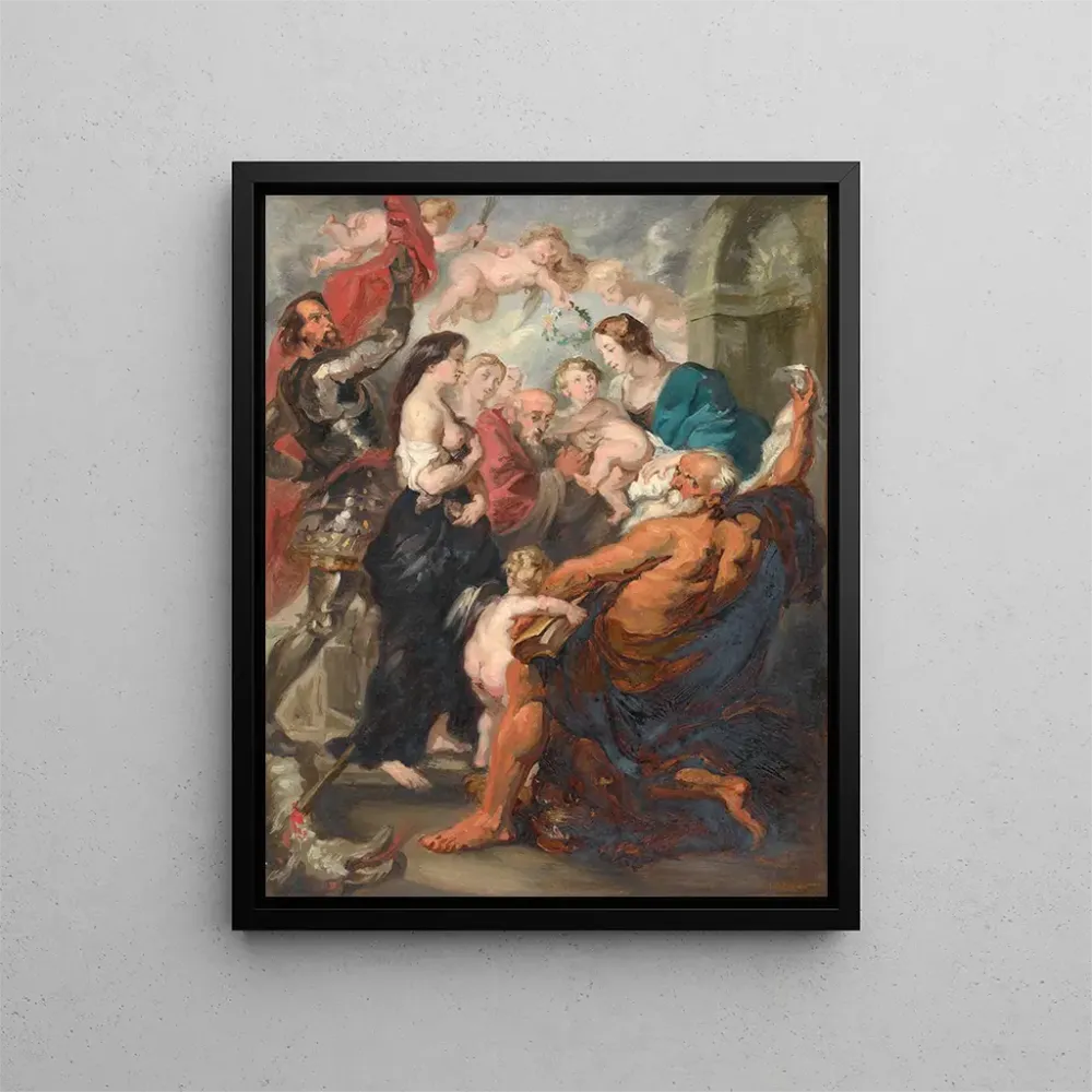 Gemälde La Madone accompagnée de saints - Adolphe Léonard De Mol | Kunstdruck