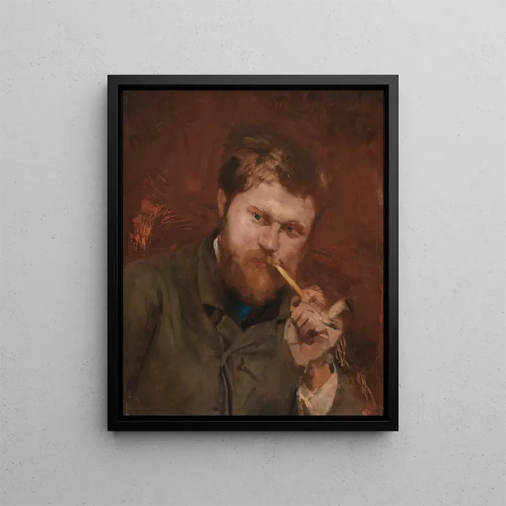 Gemälde Mann, der eine Pfeife raucht - Alexandre Falguière | Kunstdruck