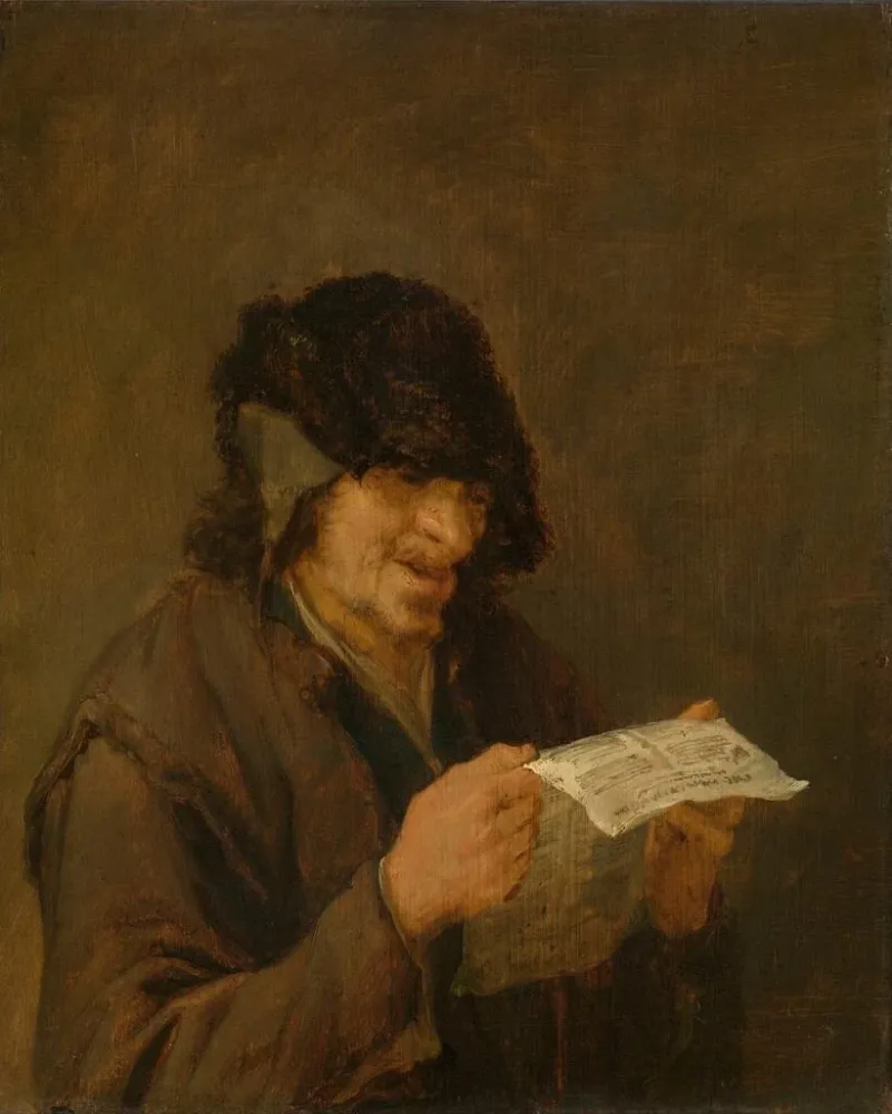 Gemälde Mann singend - Adriaen van Ostade | Kunstdruck