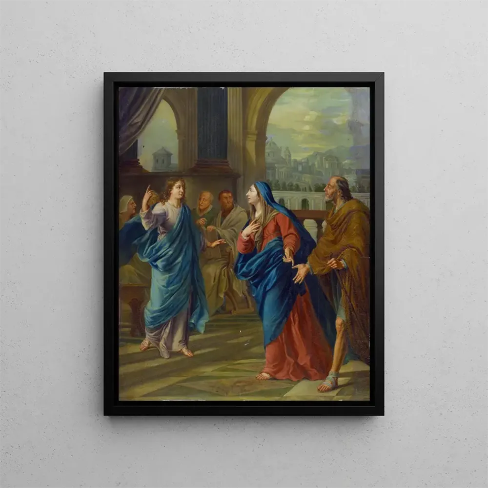 Gemälde Maria und Joseph finden Jesus im Alter von zwölf Jahren im Tempel - Anonym | Kunstdruck