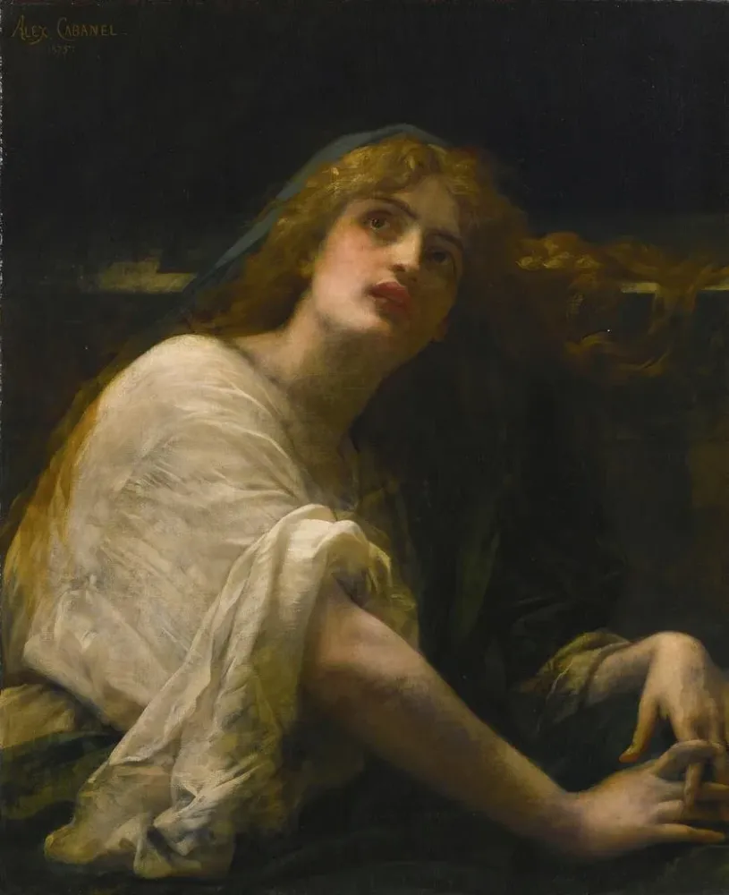 Gemälde Marie-Madeleine am Grab - Alexandre Cabanel | Kunstdruck