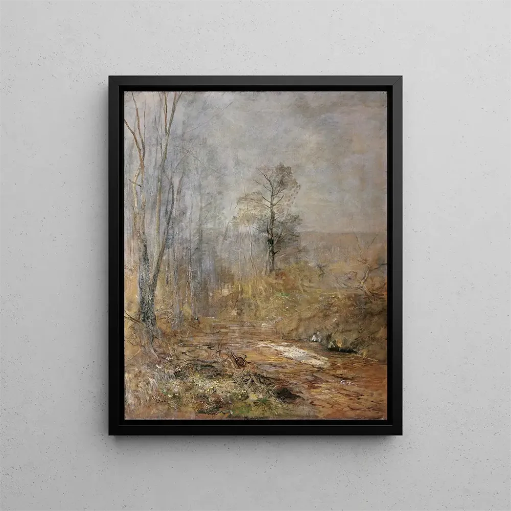 Gemälde Marsstimmung, vor - Frühling im Wienerwald - Emil Jakob Schindler