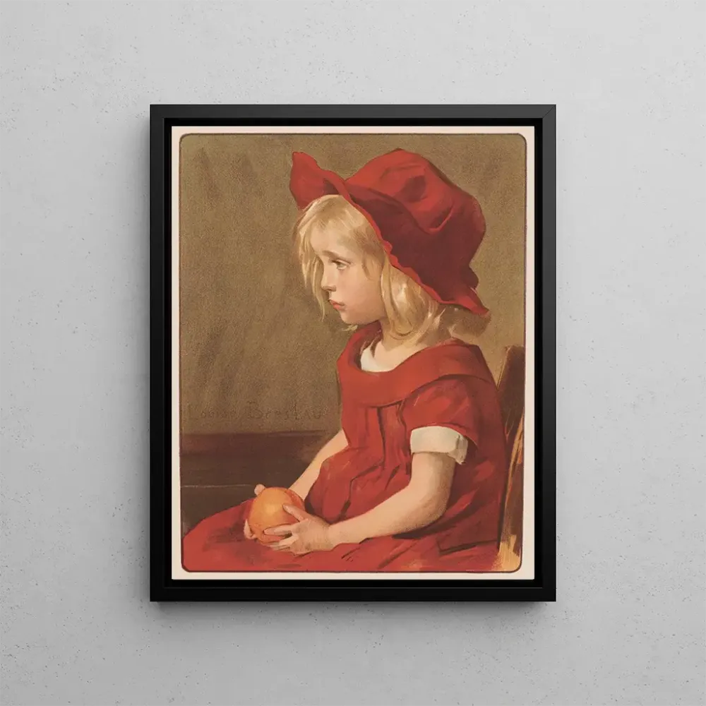 Gemälde Mädchen mit Orange - Louise Catherine Breslau | Kunstdruck