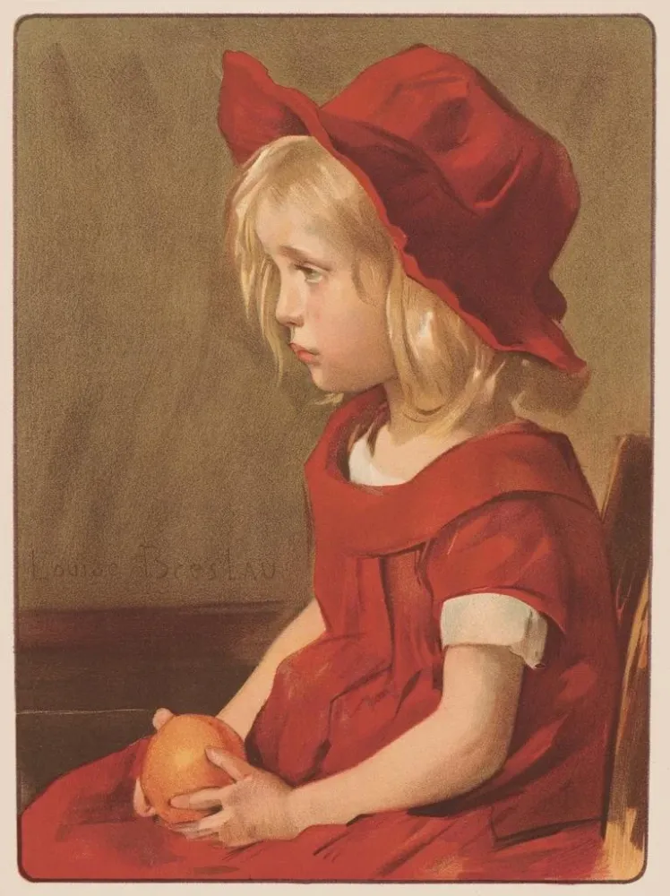 Gemälde Mädchen mit Orange - Louise Catherine Breslau | Kunstdruck