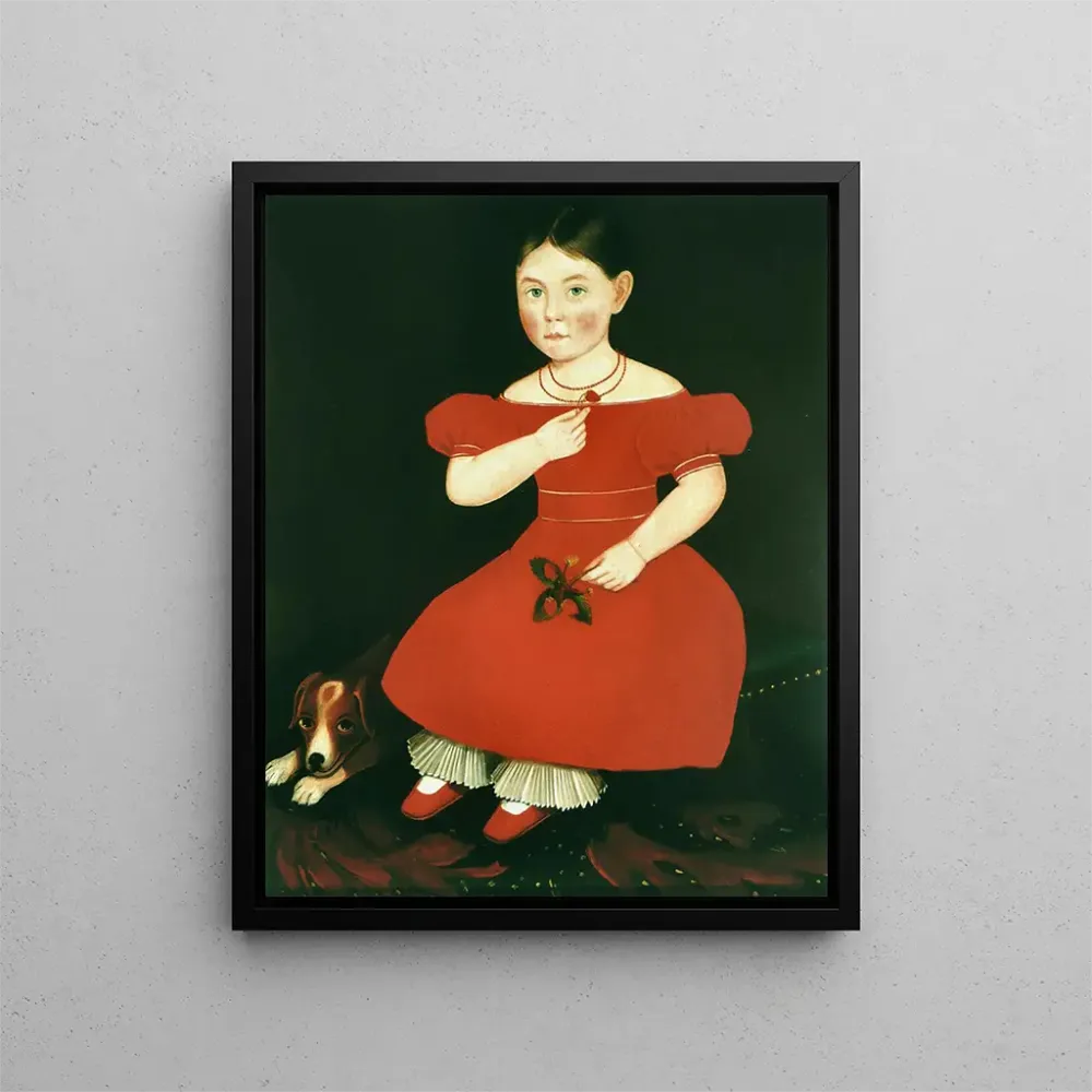 Gemälde Mädchen rotem Kleid - Ammi Phillips | Kunstdruck