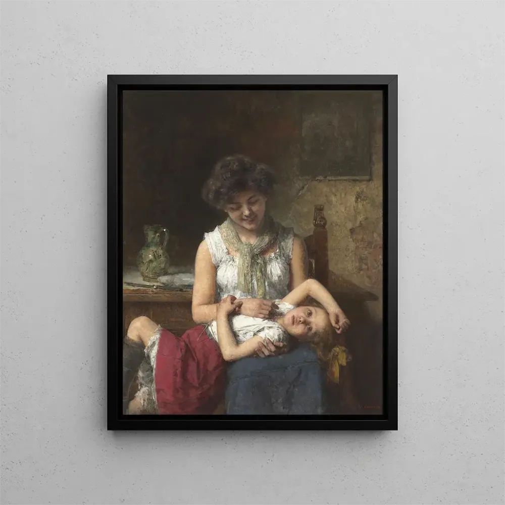 Gemälde Mädchen schlechter Laune - Alexei Harlamoff | Kunstdruck