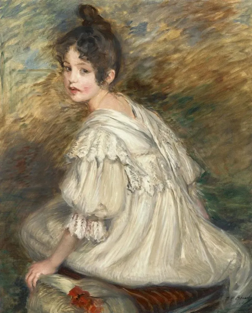 Gemälde Mädchen im weißen Kleid - Jacques - Émile Blanche | Kunstdruck