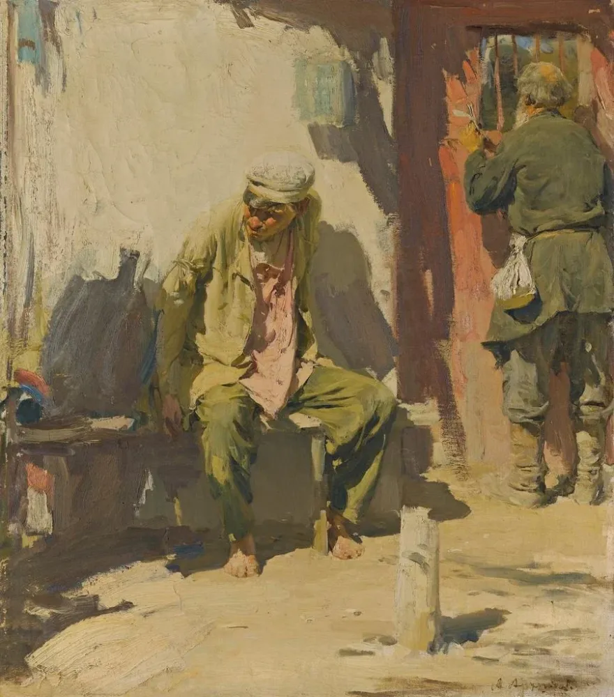 Gemälde Mendiants - Abram Efimovich Arkhipov | Kunstdruck