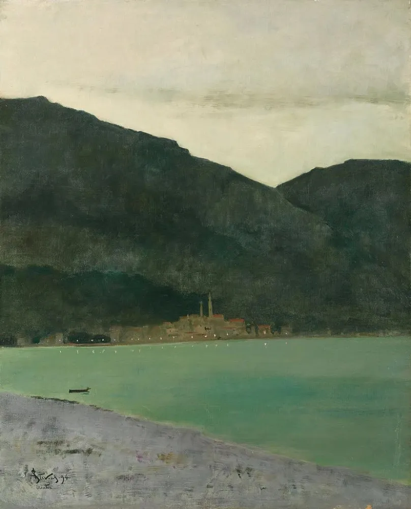 Gemälde Menton fast die Nacht 2. Auflage - Alfred Stevens | Kunstdruck