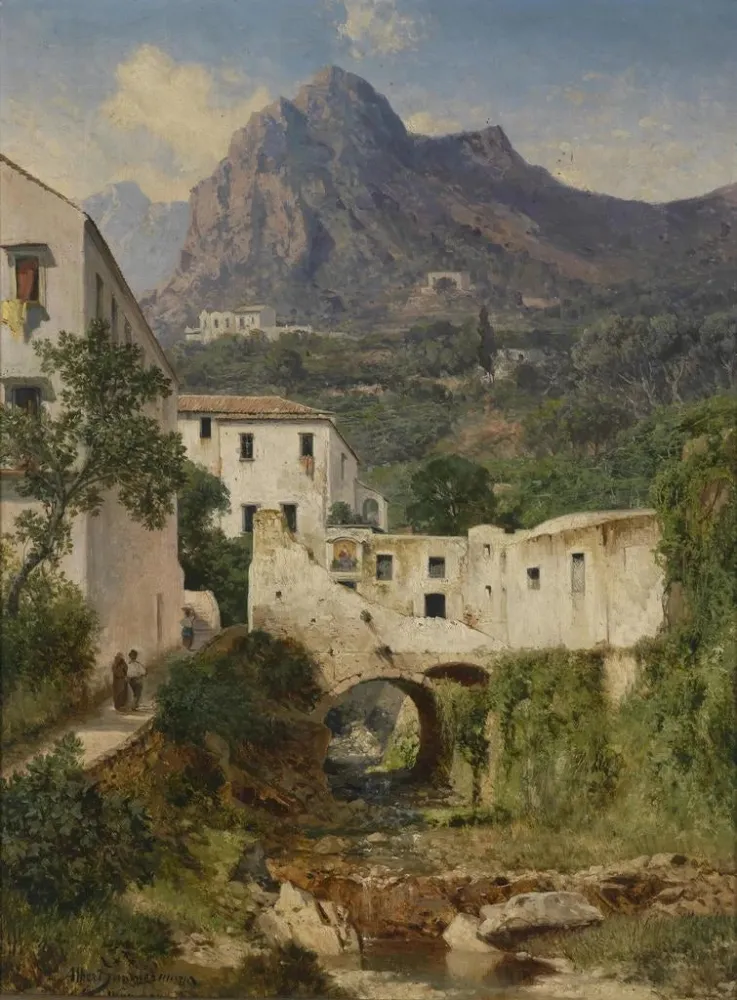 Gemälde Mill Valley der Nähe von Amalfi - Albert Zimmermann | Kunstdruck