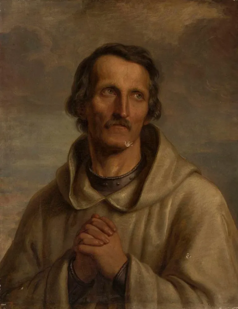 Gemälde Mönch Pilger - Aleksander Lesser | Kunstdruck