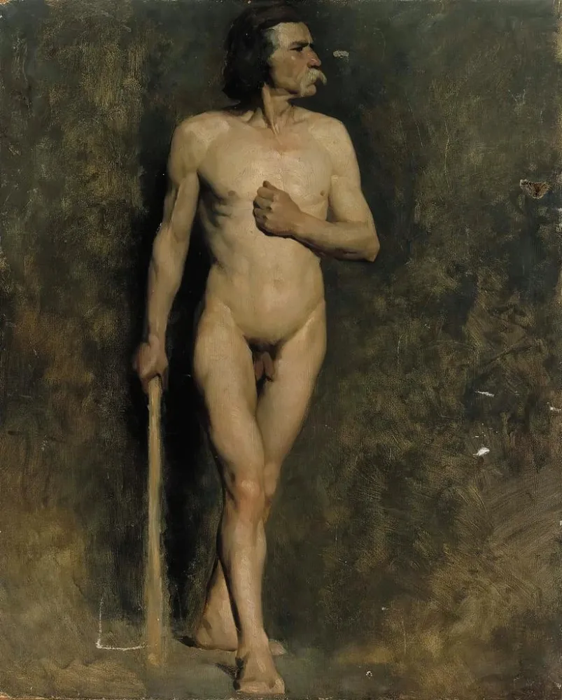 Gemälde Modell männlich - Albert Edelfelt | Kunstdruck
