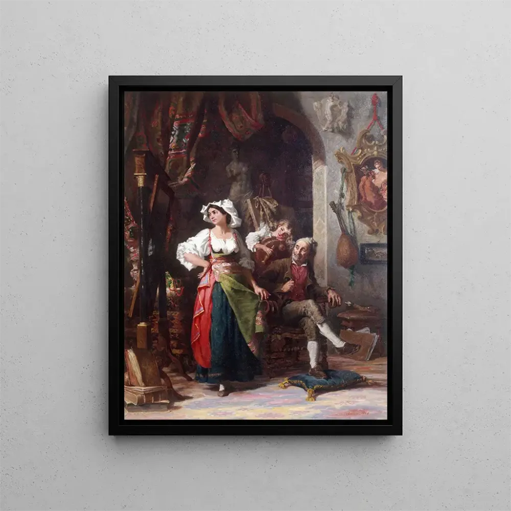 Gemälde Modelle einem Atelier während der Abwesenheit des Malers - Auguste Dutuit | Kunstdruck