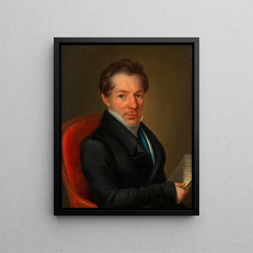 Gemälde Monsieur inconnu avec une partition - Anonyme | Kunstdruck