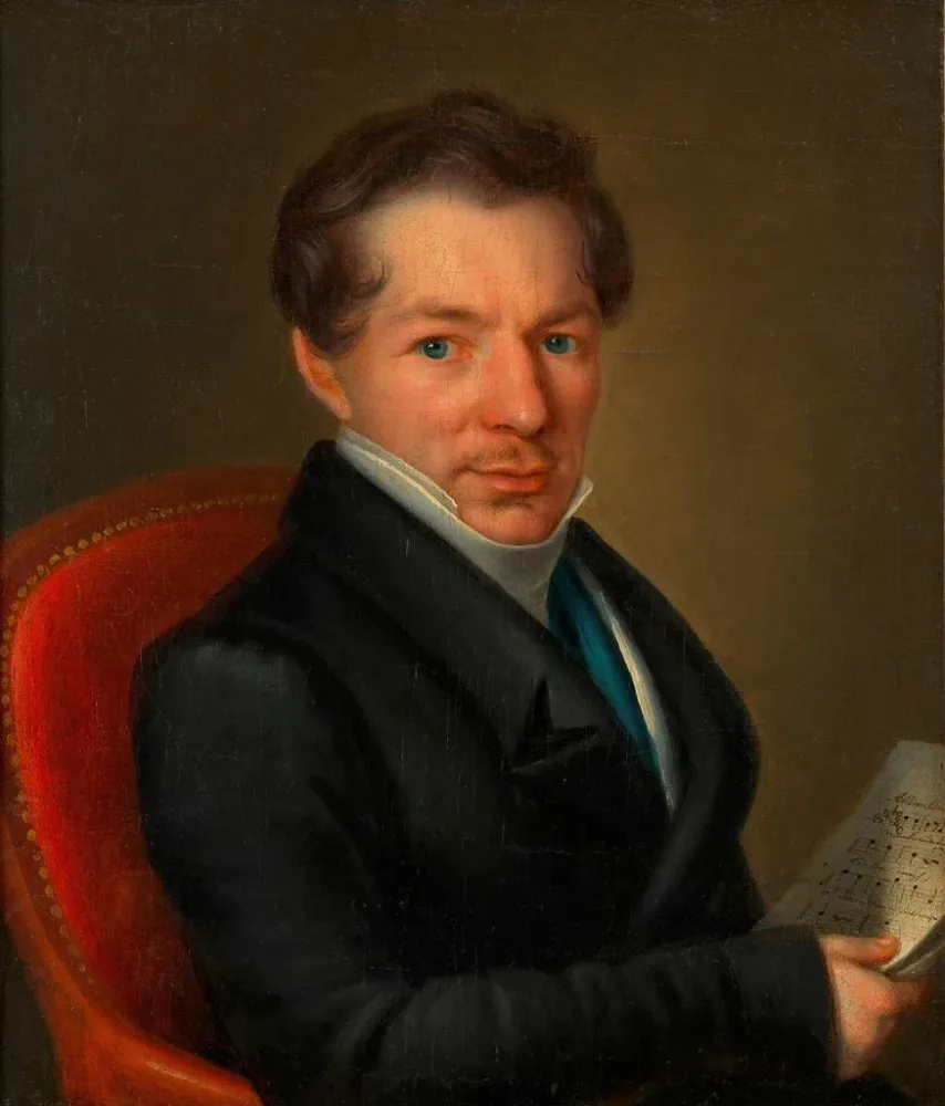Gemälde Monsieur inconnu avec une partition - Anonyme | Kunstdruck
