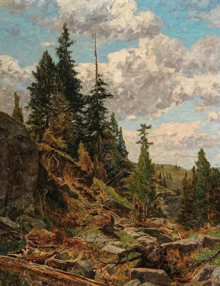 Gemälde Motiv des Alpengipfels von Turracher - Alfred Zoff | Kunstdruck