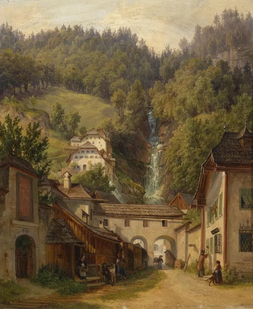 Gemälde Motiv von Hallstatt - Anton Schiffer | Kunstdruck