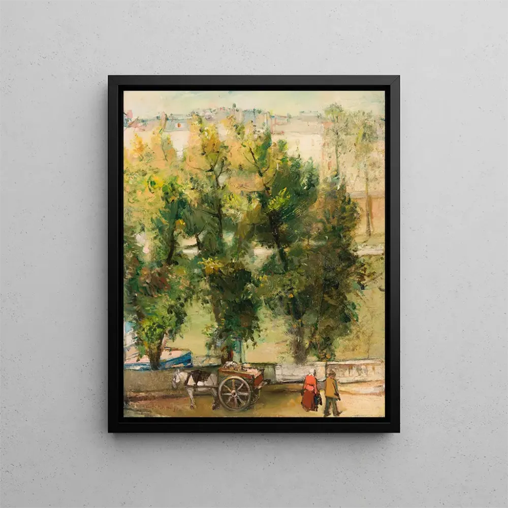 Gemälde Motiv von Paris Landschaft mit einem Pferd - Andrus Johani | Kunstdruck