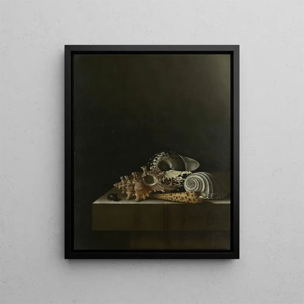 Gemälde Muscheln auf einem Steinsockel - Adriaen Coorte | Kunstdruck