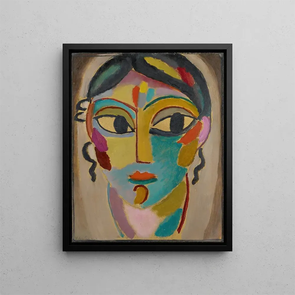 Gemälde Mystische Kopf - Frontalansicht eines Mädchens - Alexej von Jawlensky | Kunstdruck