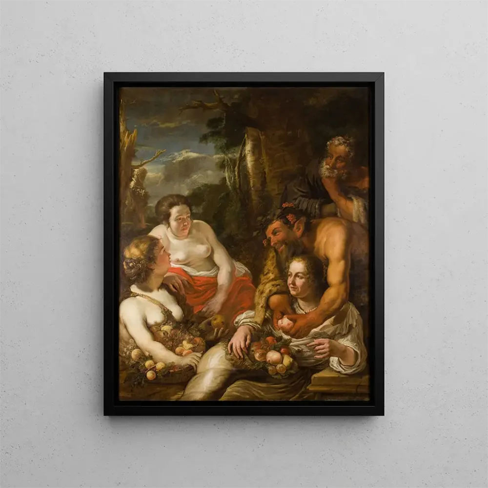 Gemälde Mythologische Szene, die den Füllhorn füllt - Daniel Jacobs | Kunstdruck