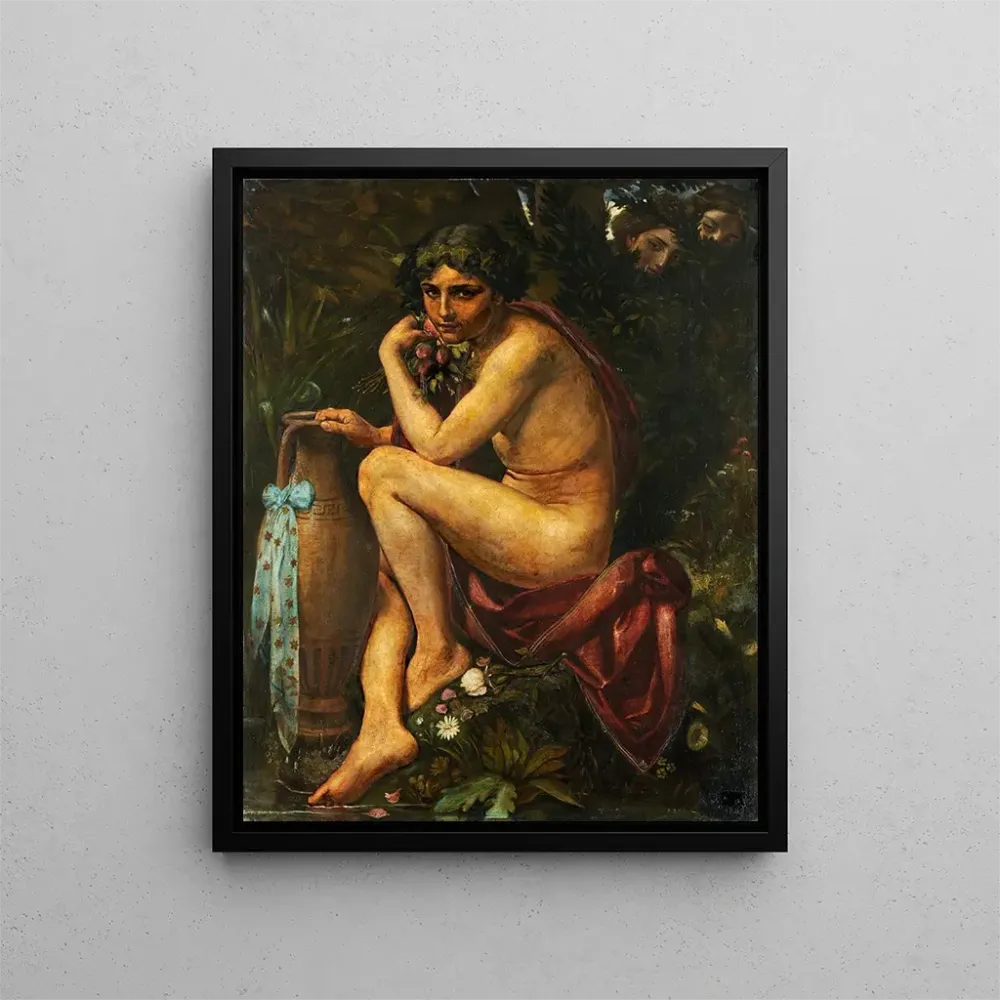 Gemälde Narcisse écouté par des nymphe - Achilles Forcart | Kunstdruck