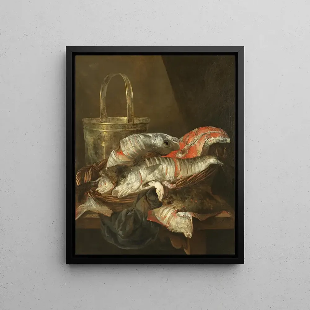 Gemälde Natur stillleben mit Heringen und Plies - Abraham van Beijeren | Kunstdruck
