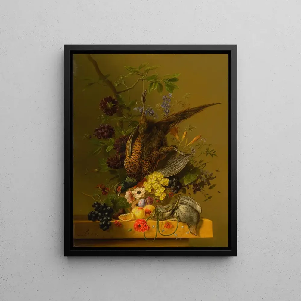 Gemälde Naturmorte mit einem Fasan und Früchten - Arnoldus Bloemers | Kunstdruck