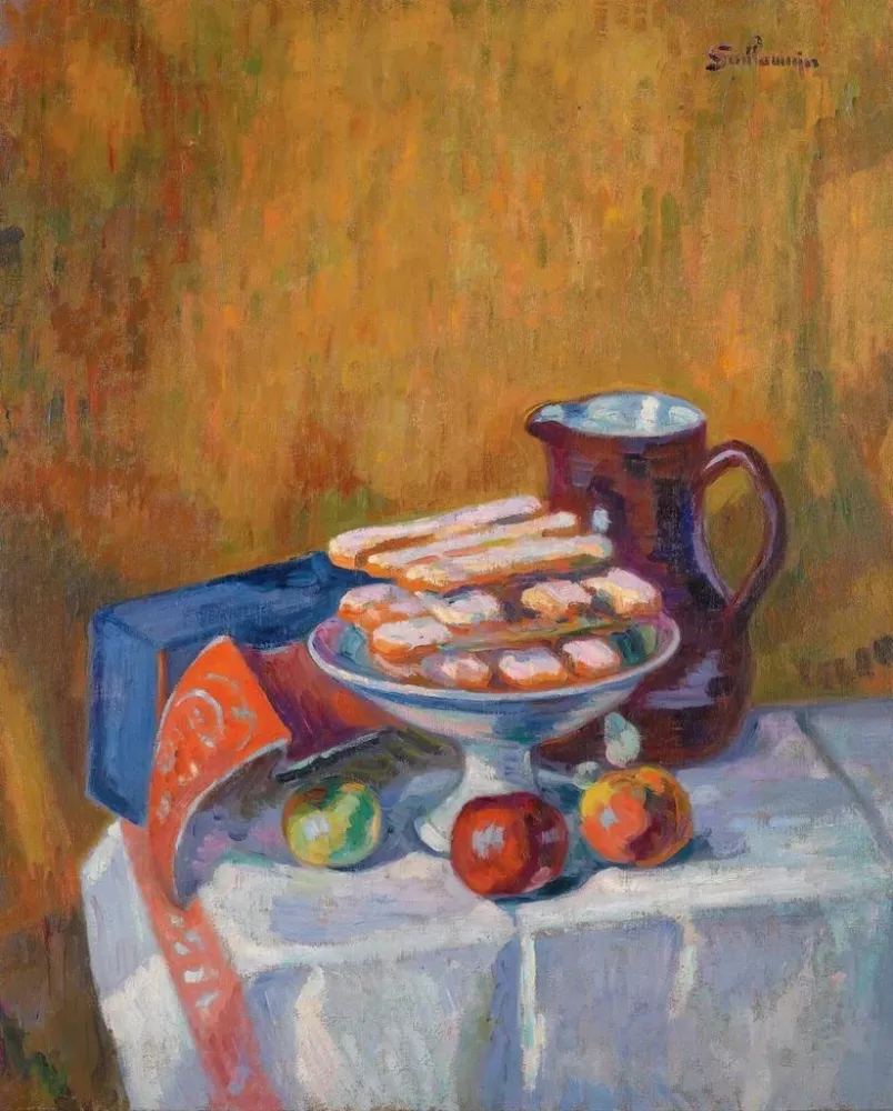 Gemälde Naturmorte mit Keksen - Armand Guillaumin | Kunstdruck