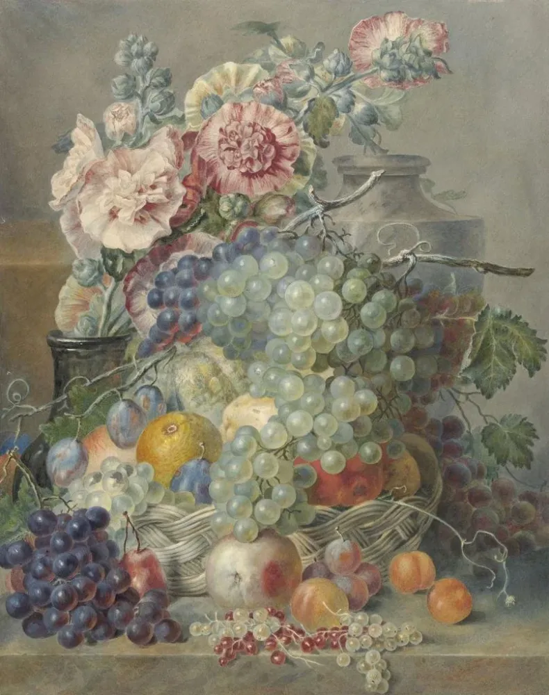 Gemälde Naturstillleben mit Früchten und Blumen - Annette Reijerman | Kunstdruck