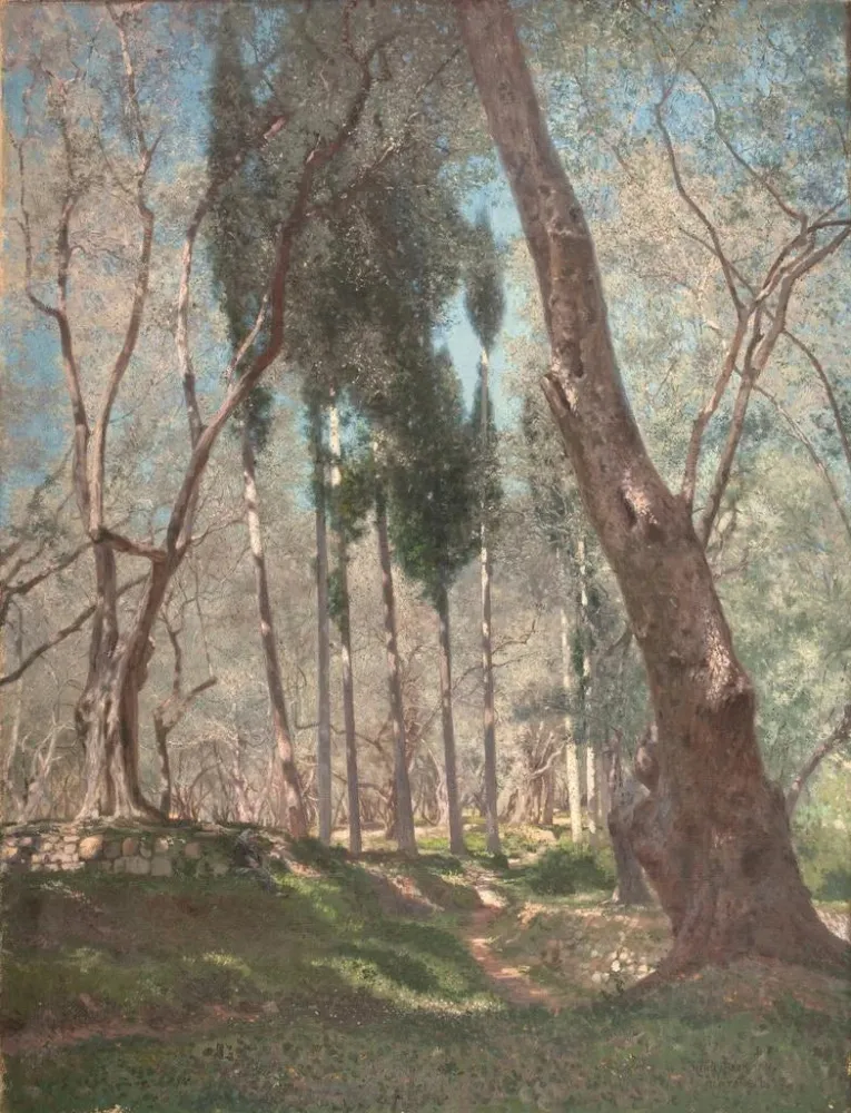 Gemälde Olivenbäume Menton - Henry Brokman | Kunstdruck
