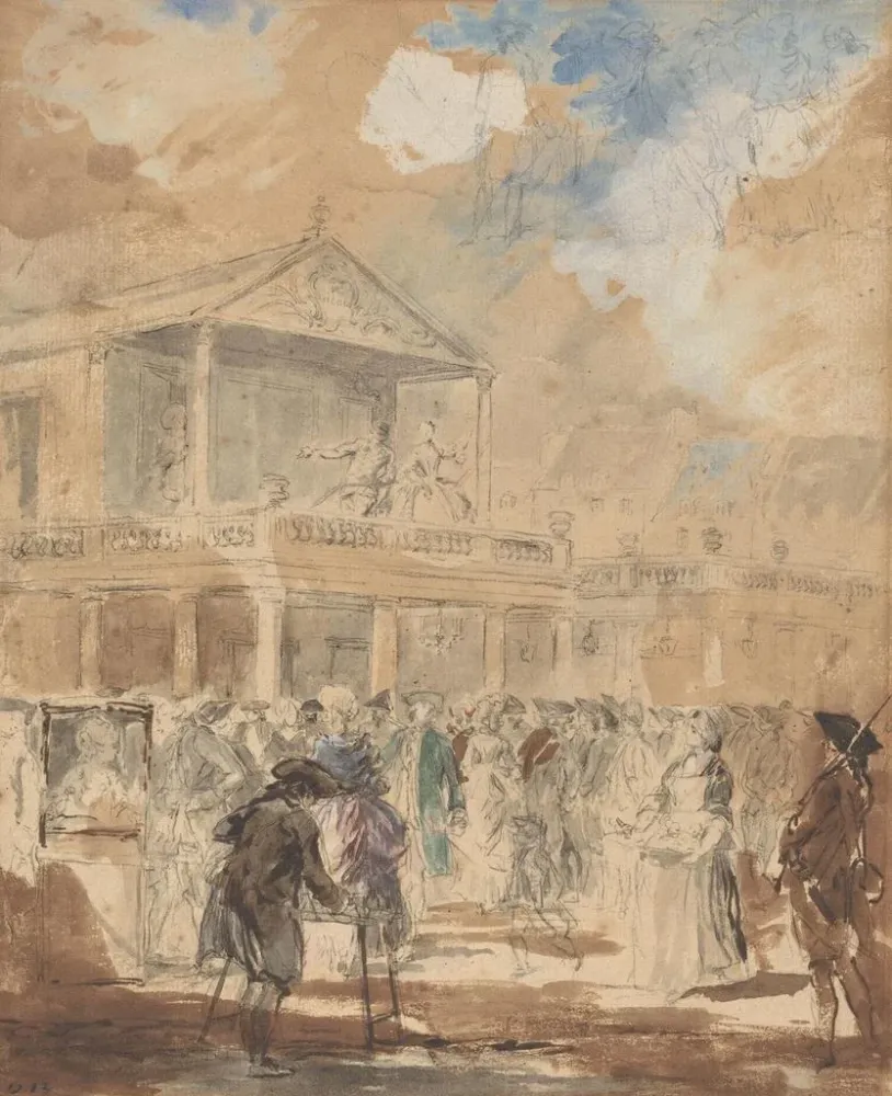 Gemälde Parade - Augustin de Saint-Aubin | Kunstdruck