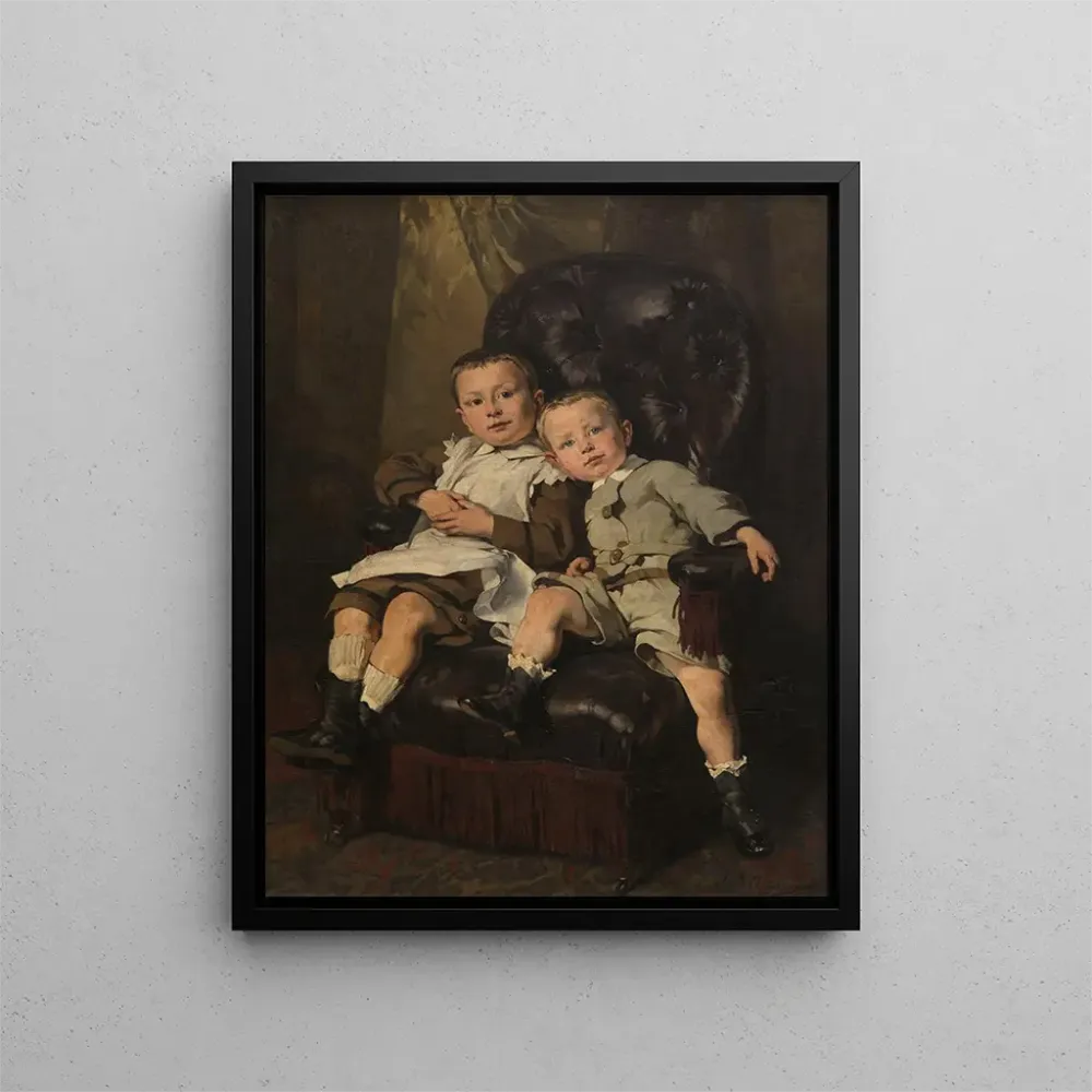 Gemälde Paul und Edmond Roger, die Stiefkinder der Künstler - Alfred Cluysenaar | Kunstdruck