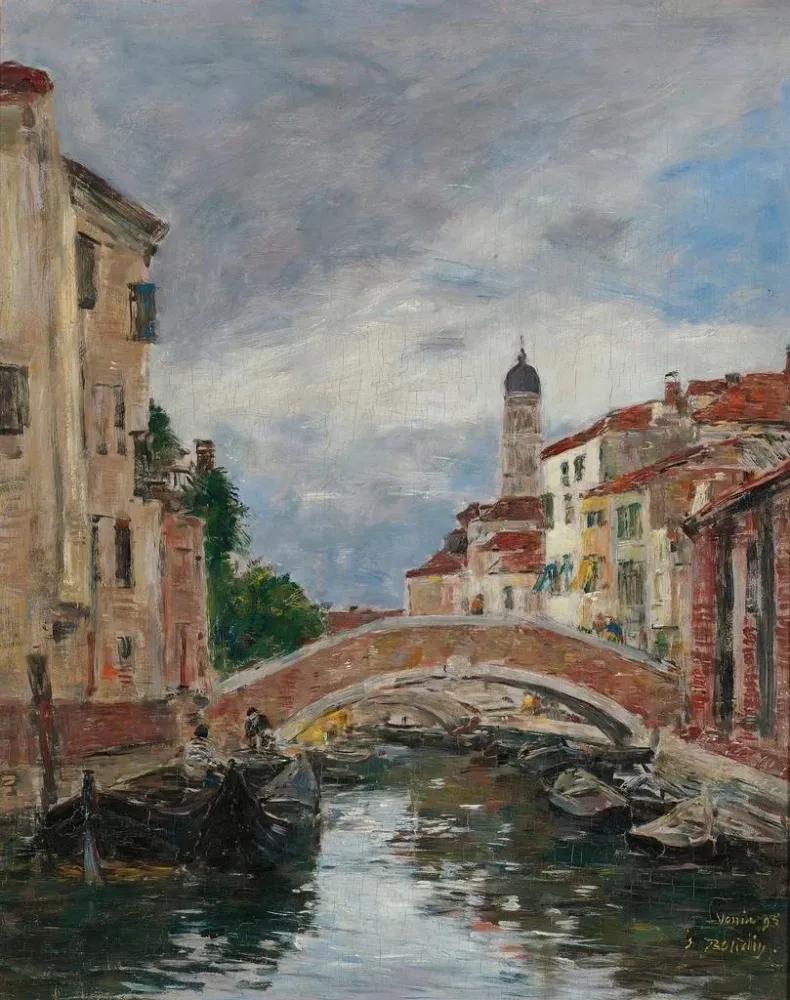 Gemälde Petit canal à Venise - Eugène Boudin | Kunstdruck