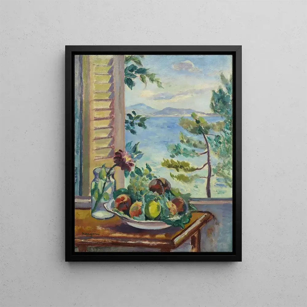 Gemälde Pfirsiche und Trauben am Fenster - Henri Manguin | Kunstdruck