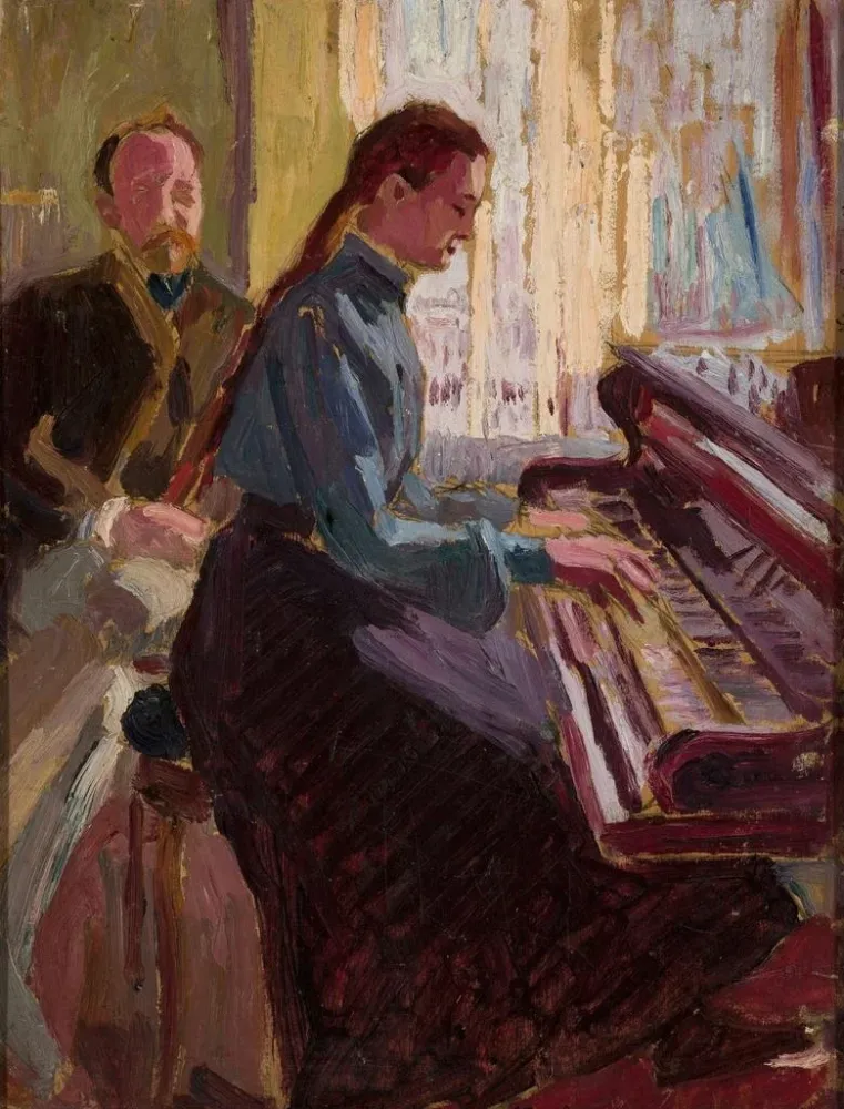 Gemälde Au piano - Aleksy Nowakowski | Kunstdruck