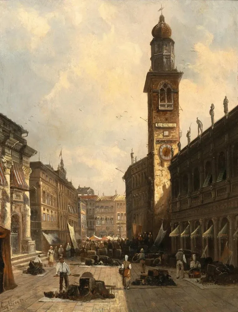 Gemälde Place des Seigneurs de Vicence - August von Siegen