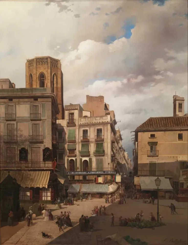 Gemälde Plan de la Boqueria - Aquiles Badi | Kunstdruck