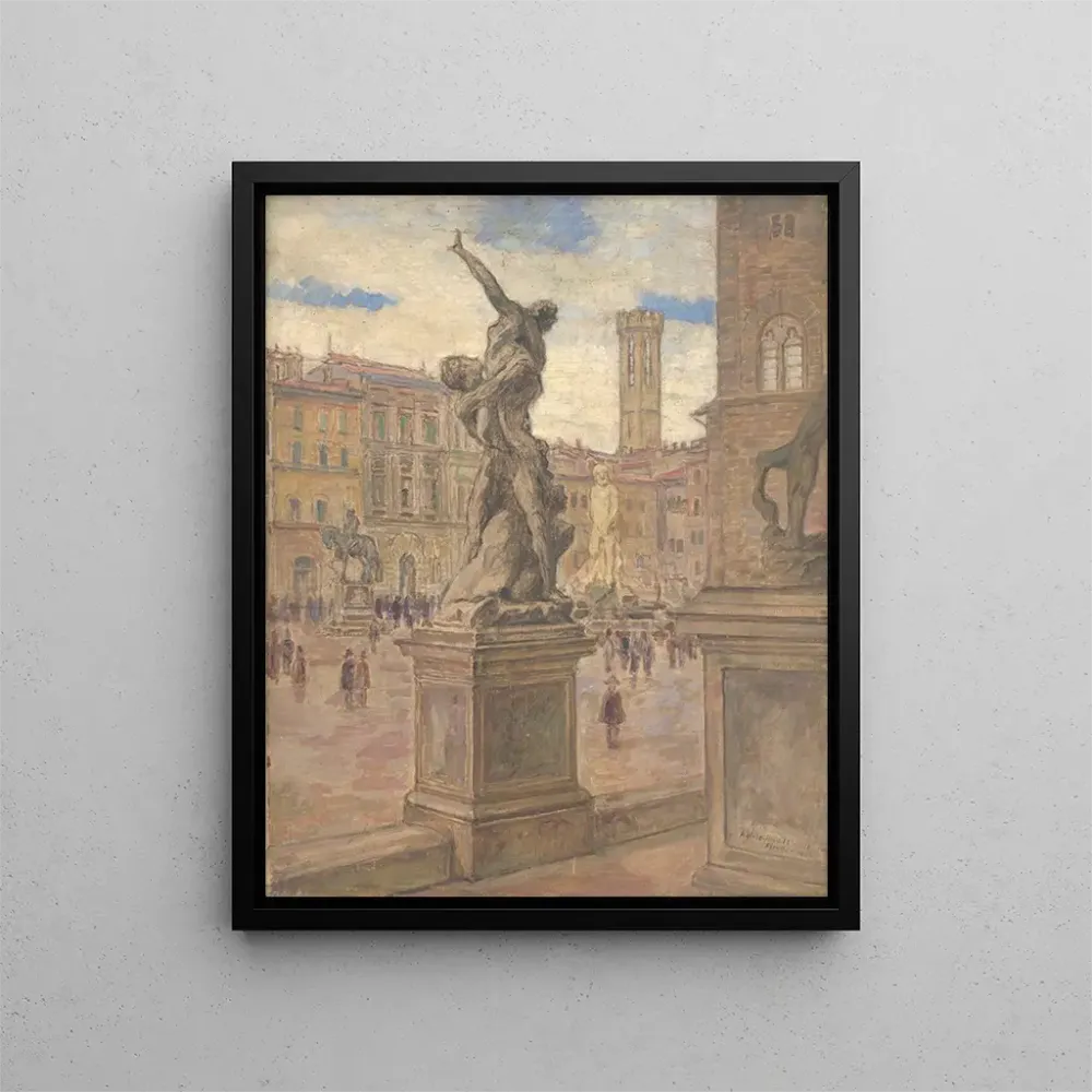 Gemälde Platz Italien, Florenz - Elemr Halszhradil | Kunstdruck