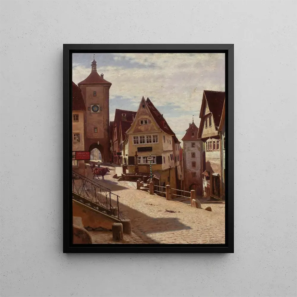 Gemälde Am Plänlein à Rothenburg - Aleksander Gierymski | Kunstdruck